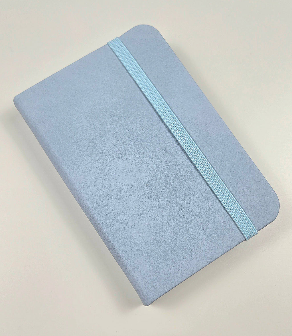 Compact A7 Mini Journal with Elastic Band – Blue  📘