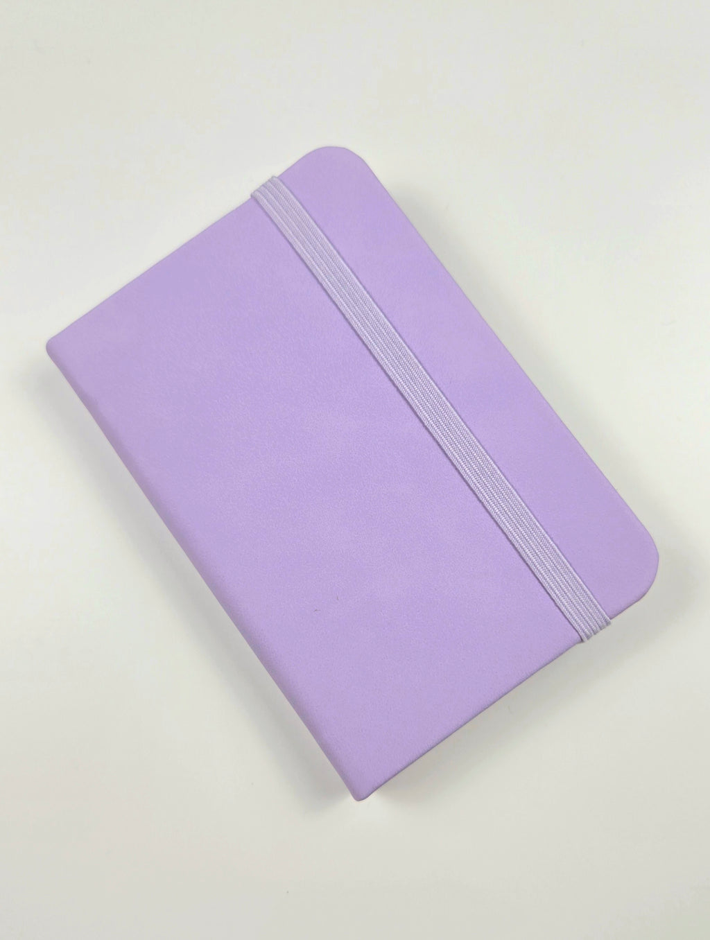 Compact A7 Mini Journal with Elastic Band – Pastel Purple