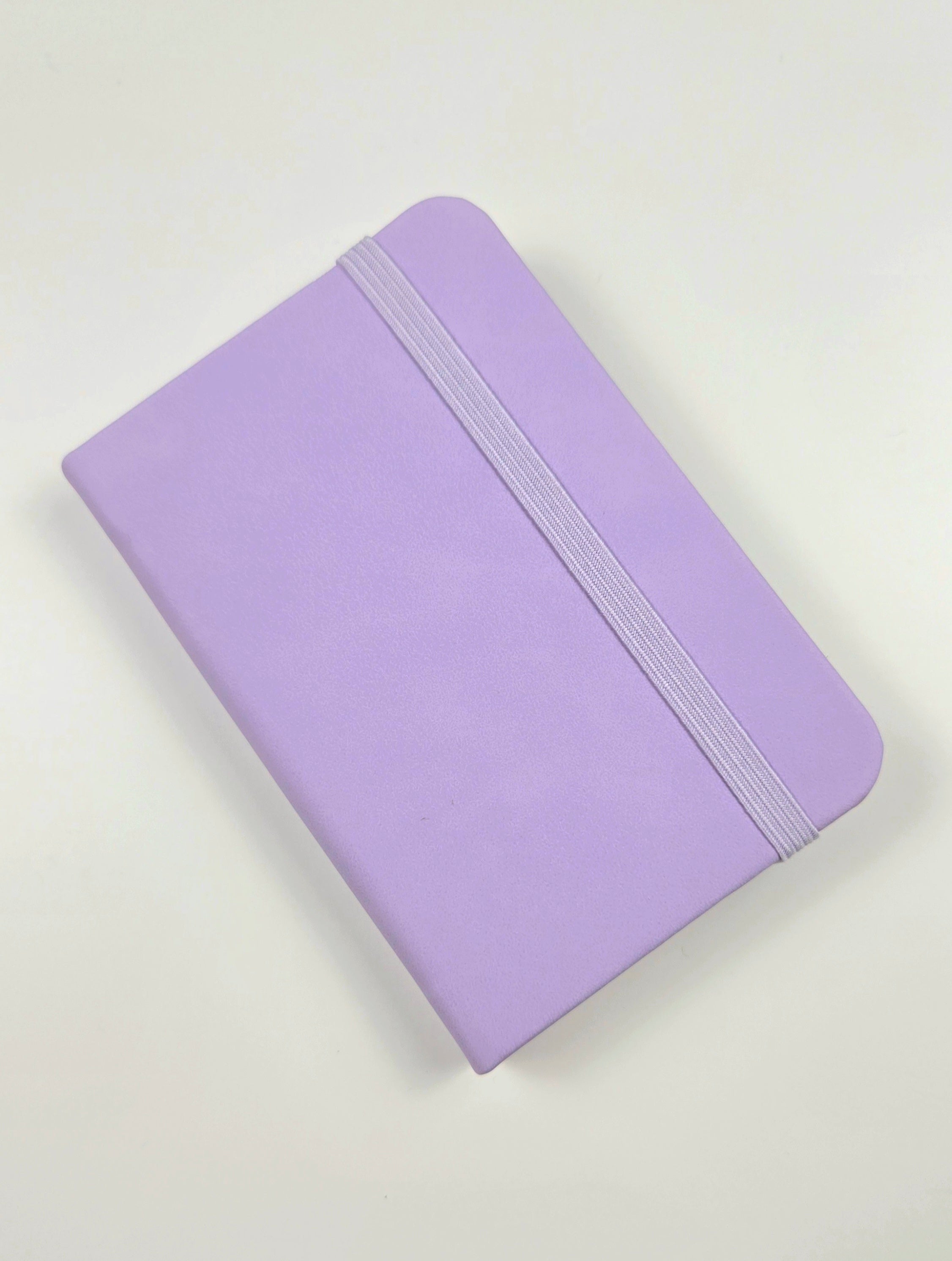 Compact A7 Mini Journal with Elastic Band – Pastel Purple