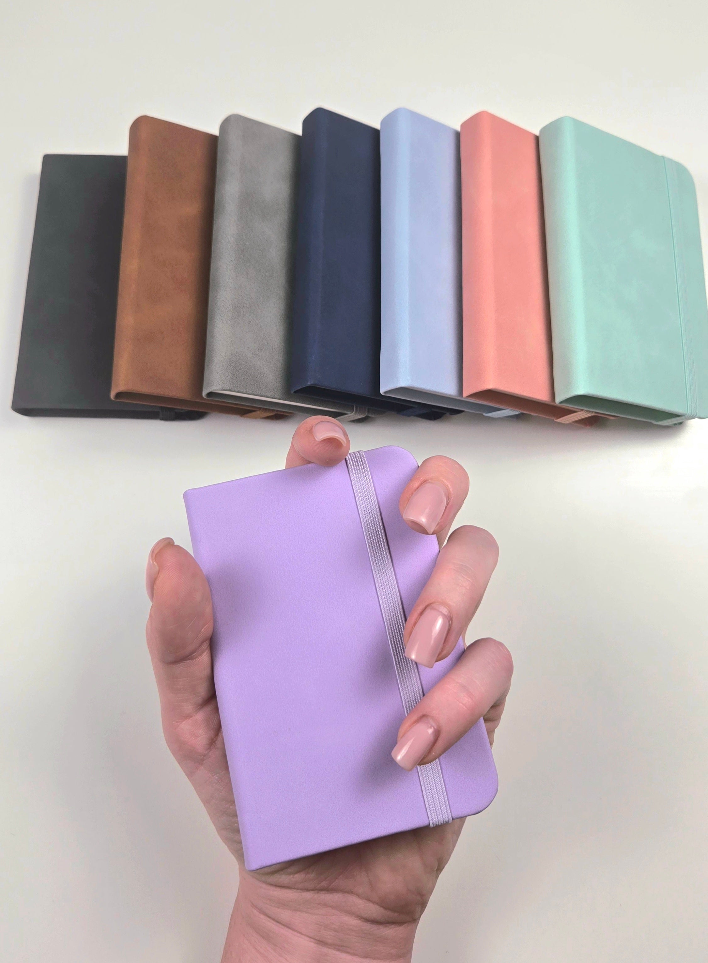Compact A7 Mini Journal with Elastic Band – Dusty Rose 📕